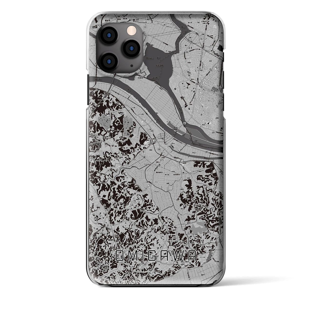 【小見川(千葉県)】地図柄iPhoneケース(クリアタイプ)