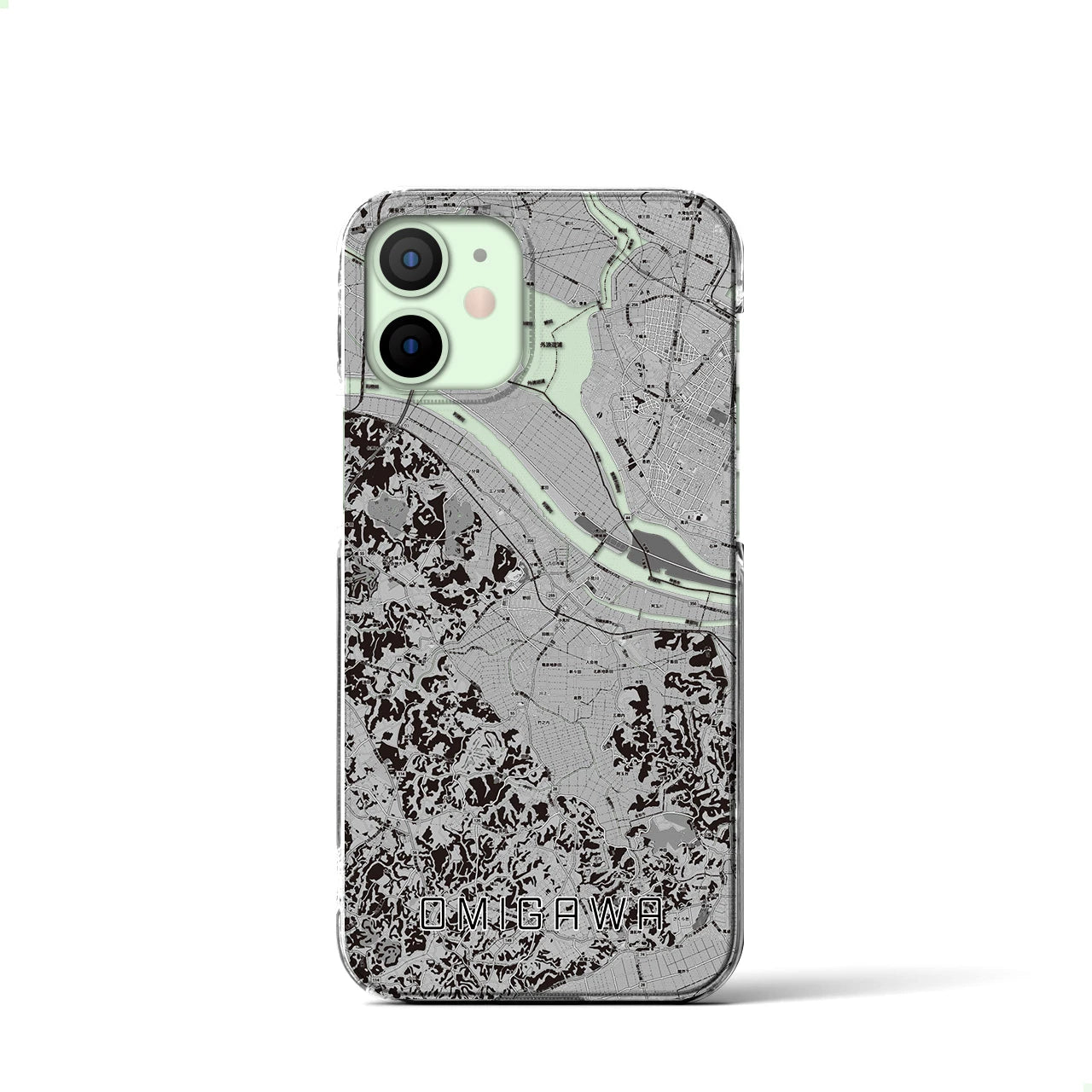 【小見川(千葉県)】地図柄iPhoneケース(クリアタイプ)