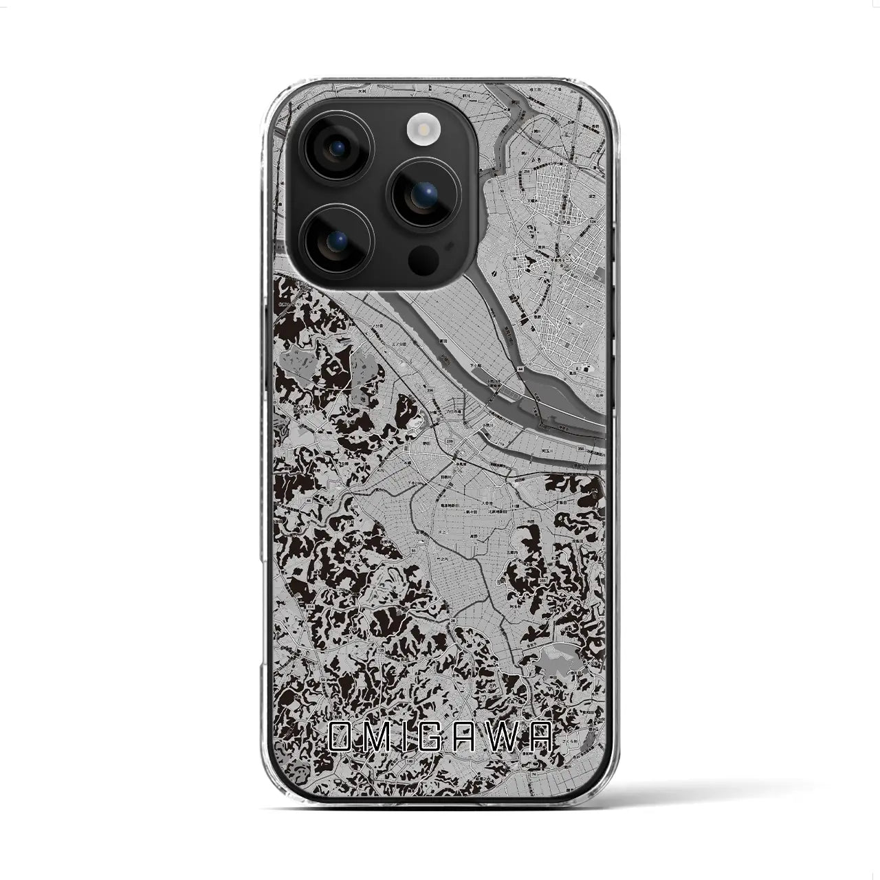 【小見川(千葉県)】地図柄iPhoneケース(クリアタイプ)