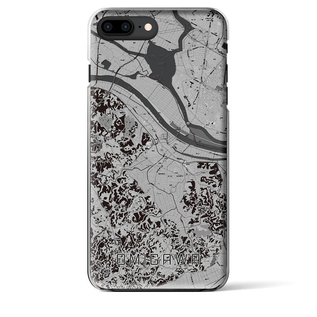 【小見川(千葉県)】地図柄iPhoneケース(クリアタイプ)