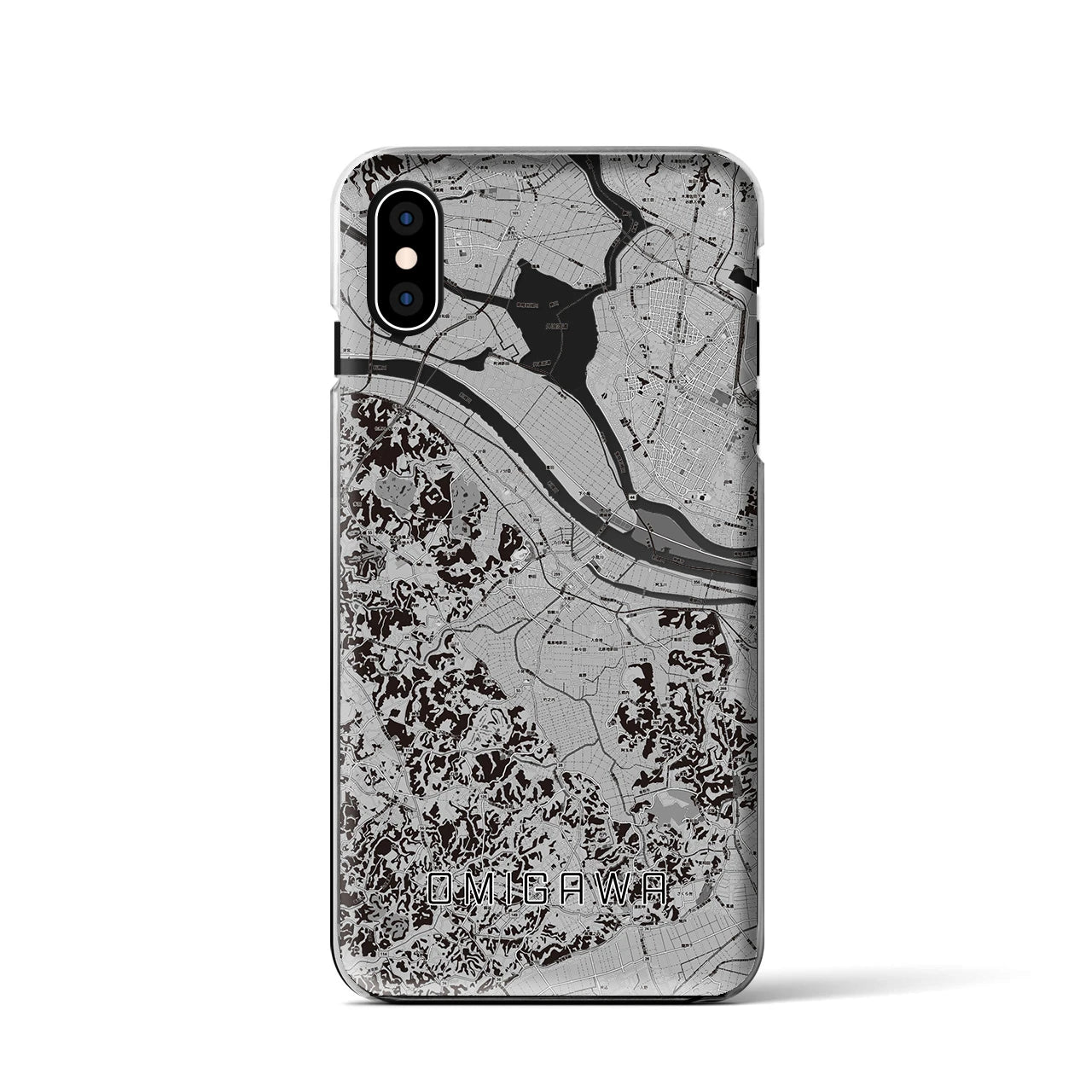 【小見川(千葉県)】地図柄iPhoneケース(クリアタイプ)