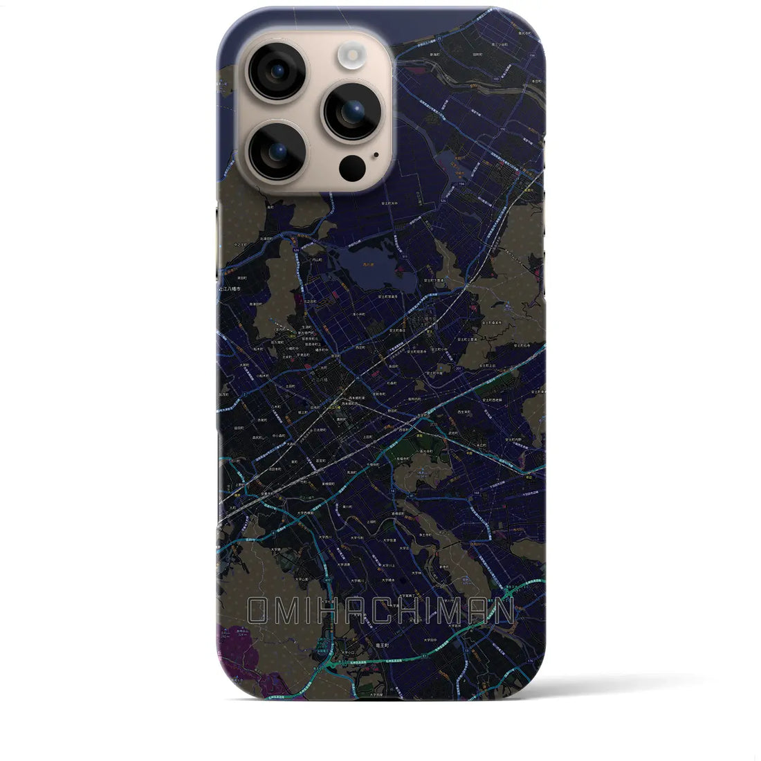 【近江八幡2(滋賀県)】地図柄iPhoneケース(バックカバータイプ)