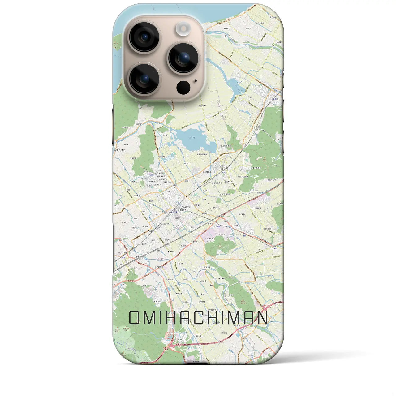 【近江八幡2(滋賀県)】地図柄iPhoneケース(バックカバータイプ)