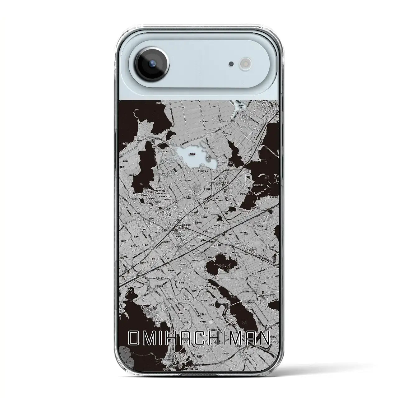 【近江八幡2(滋賀県)】地図柄iPhoneケース(クリアタイプ)