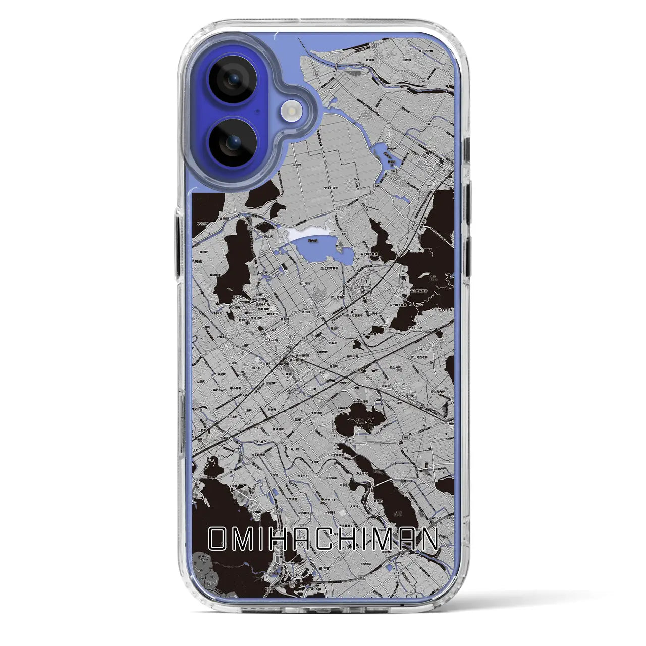 【近江八幡2(滋賀県)】地図柄iPhoneケース(MagSafeタイプ)