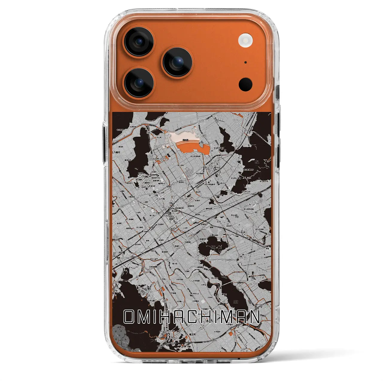 【近江八幡2(滋賀県)】地図柄iPhoneケース(MagSafeタイプ)