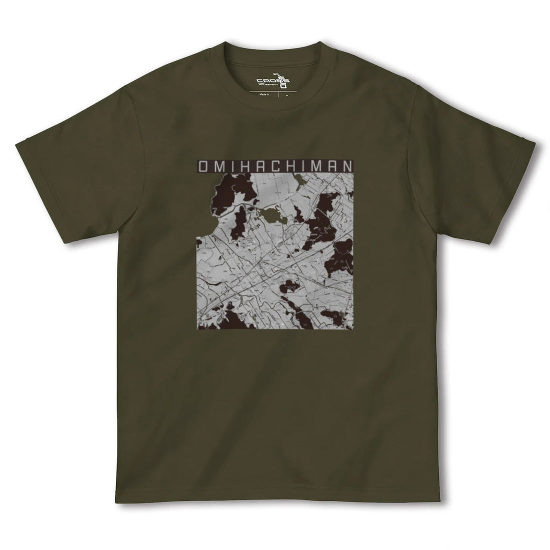 【近江八幡2(滋賀県)】地図柄ヘビーウェイトTシャツ