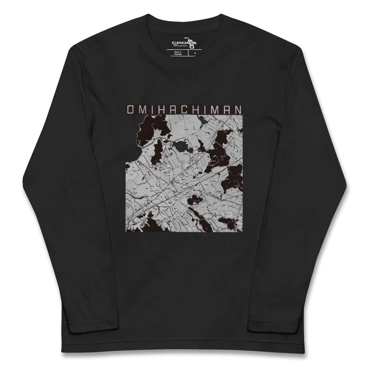 【近江八幡2(滋賀県)】地図柄ロングスリーブTシャツ
