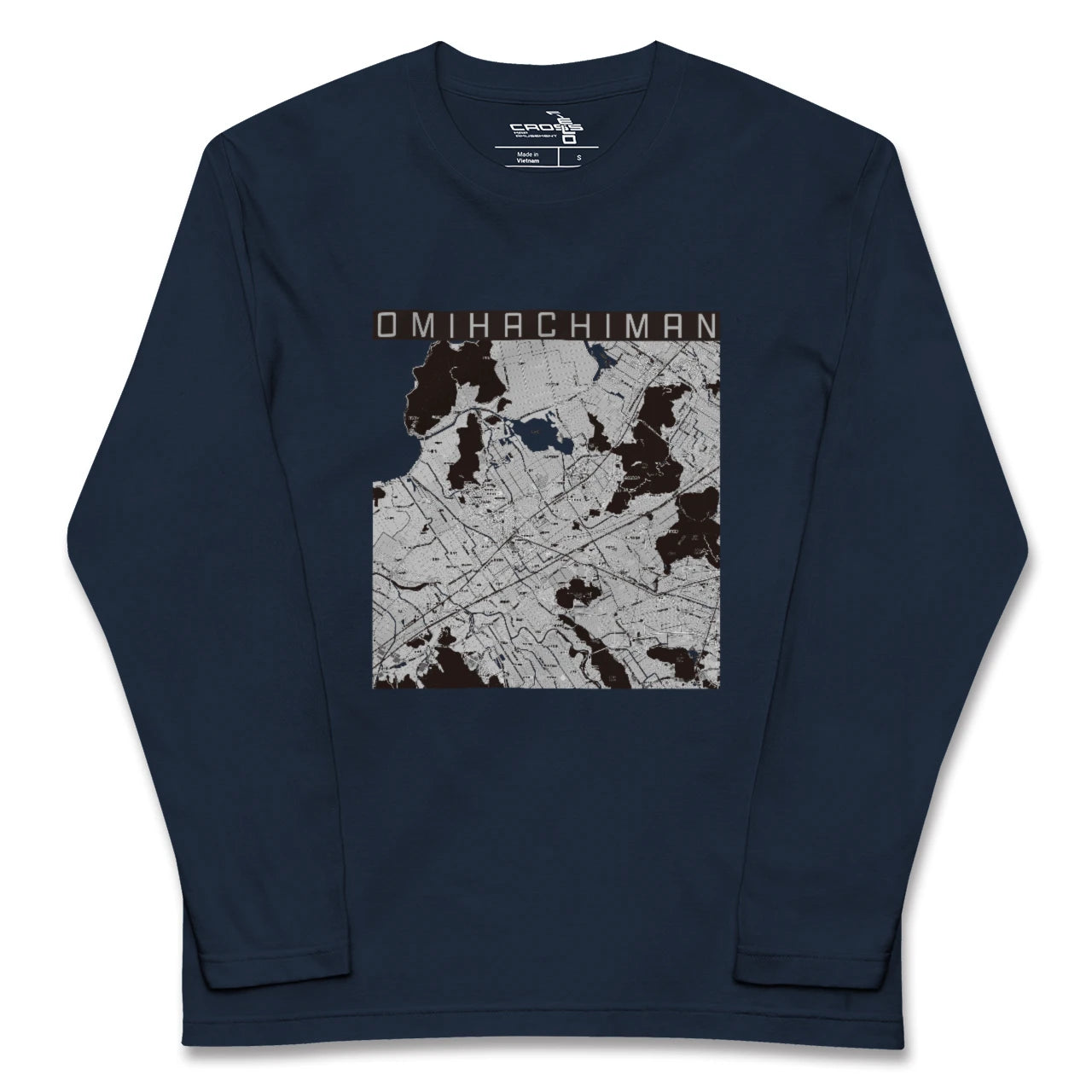 【近江八幡2(滋賀県)】地図柄ロングスリーブTシャツ