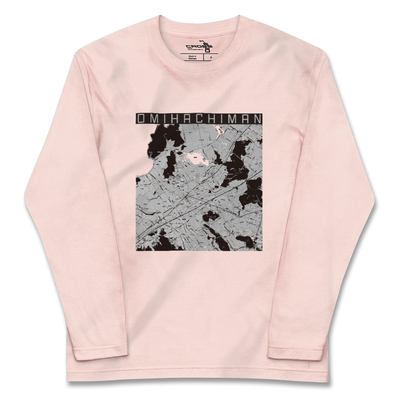 【近江八幡2(滋賀県)】地図柄ロングスリーブTシャツ