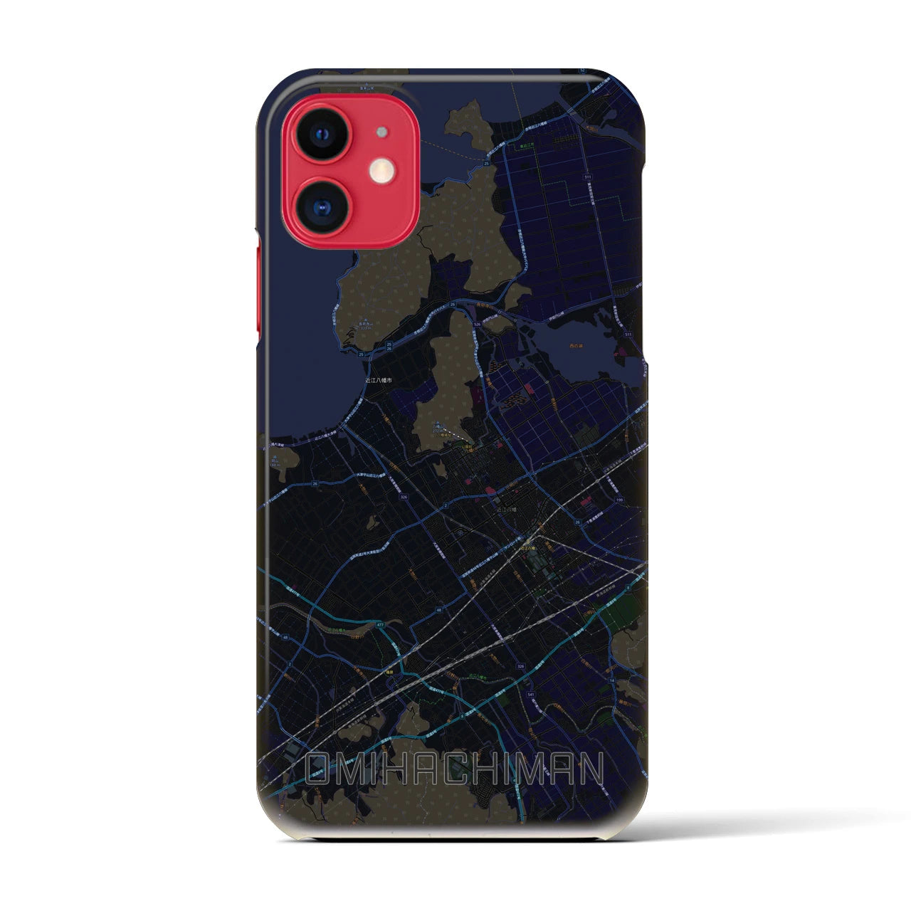 【近江八幡(滋賀県)】地図柄iPhoneケース(バックカバータイプ)