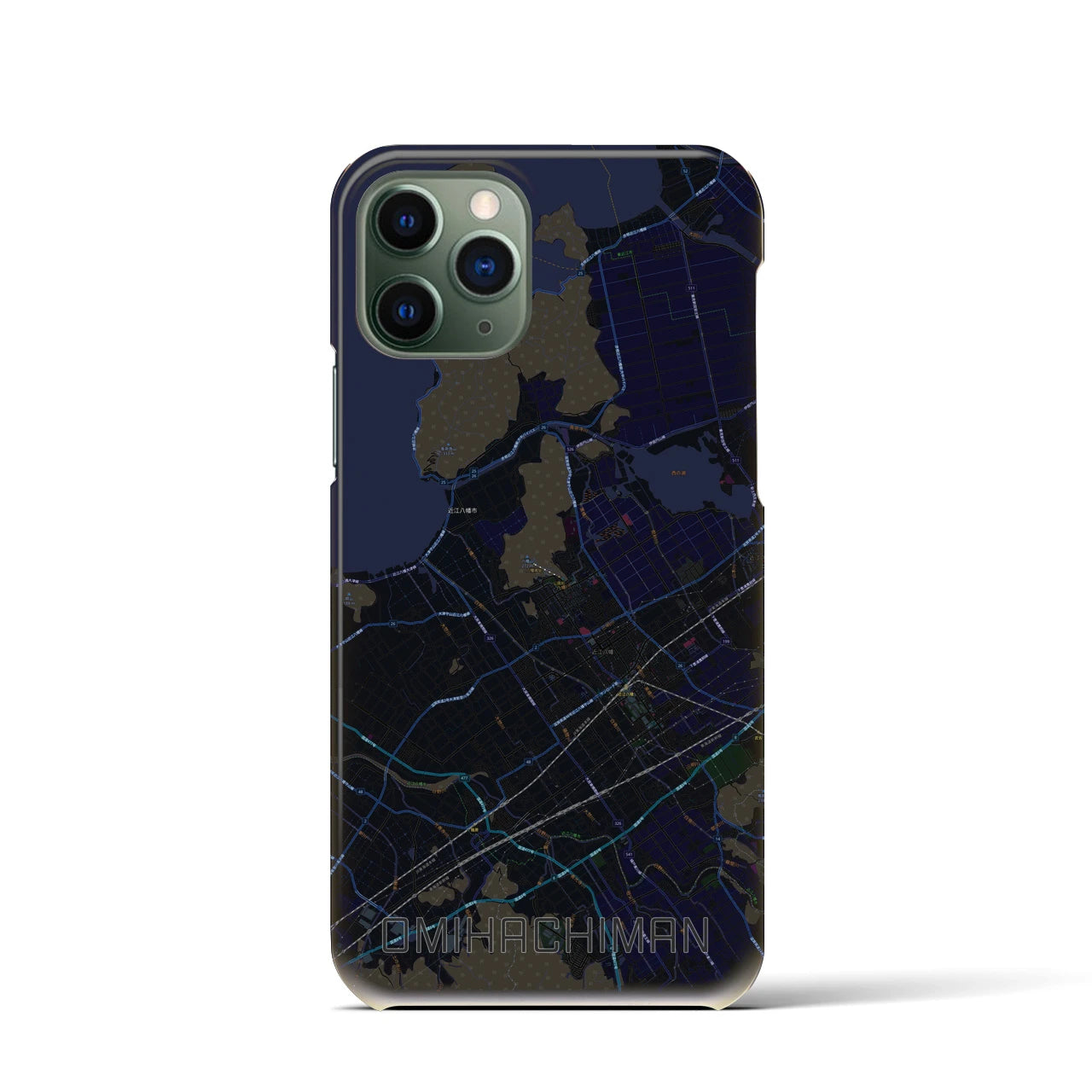 【近江八幡(滋賀県)】地図柄iPhoneケース(バックカバータイプ)