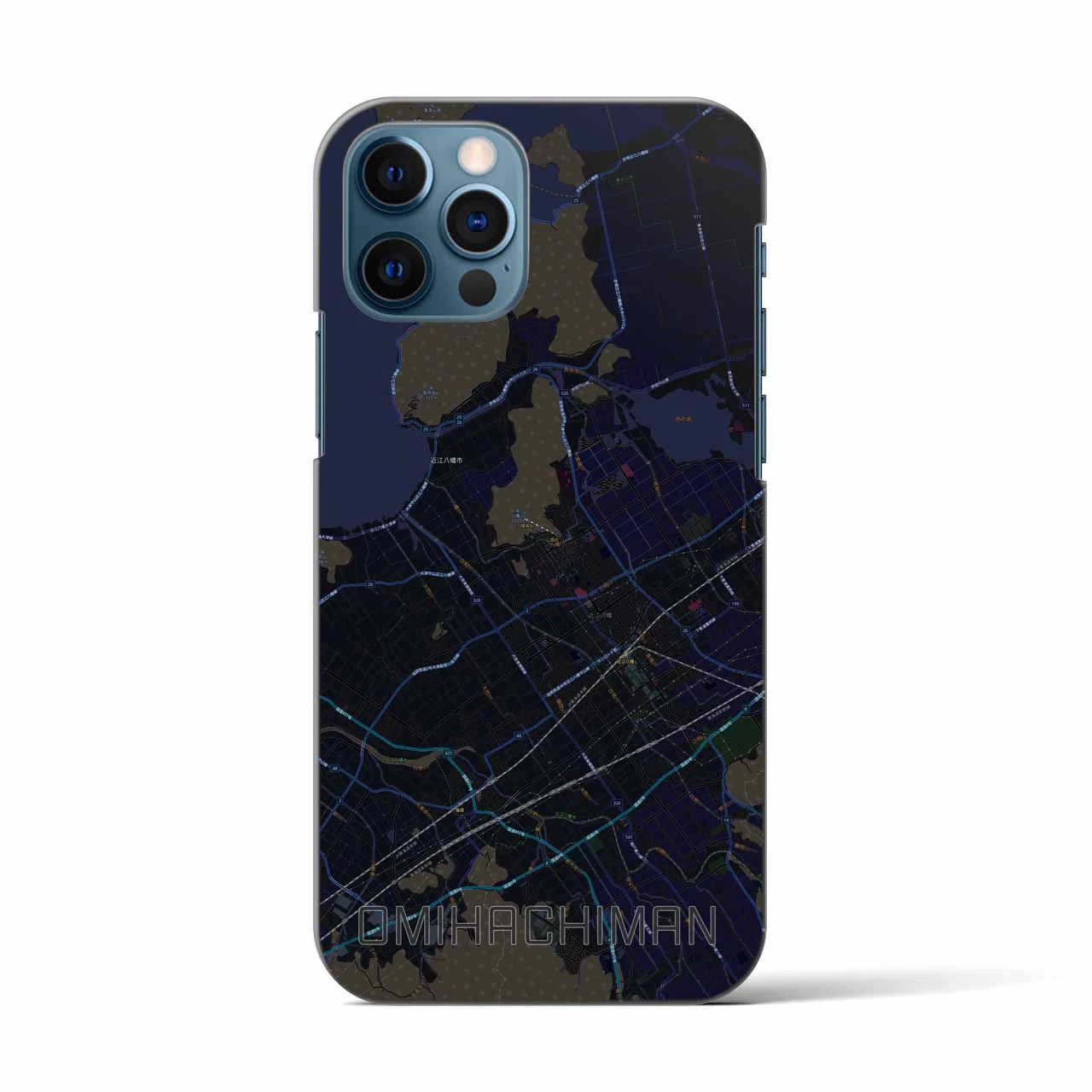 【近江八幡(滋賀県)】地図柄iPhoneケース(バックカバータイプ)