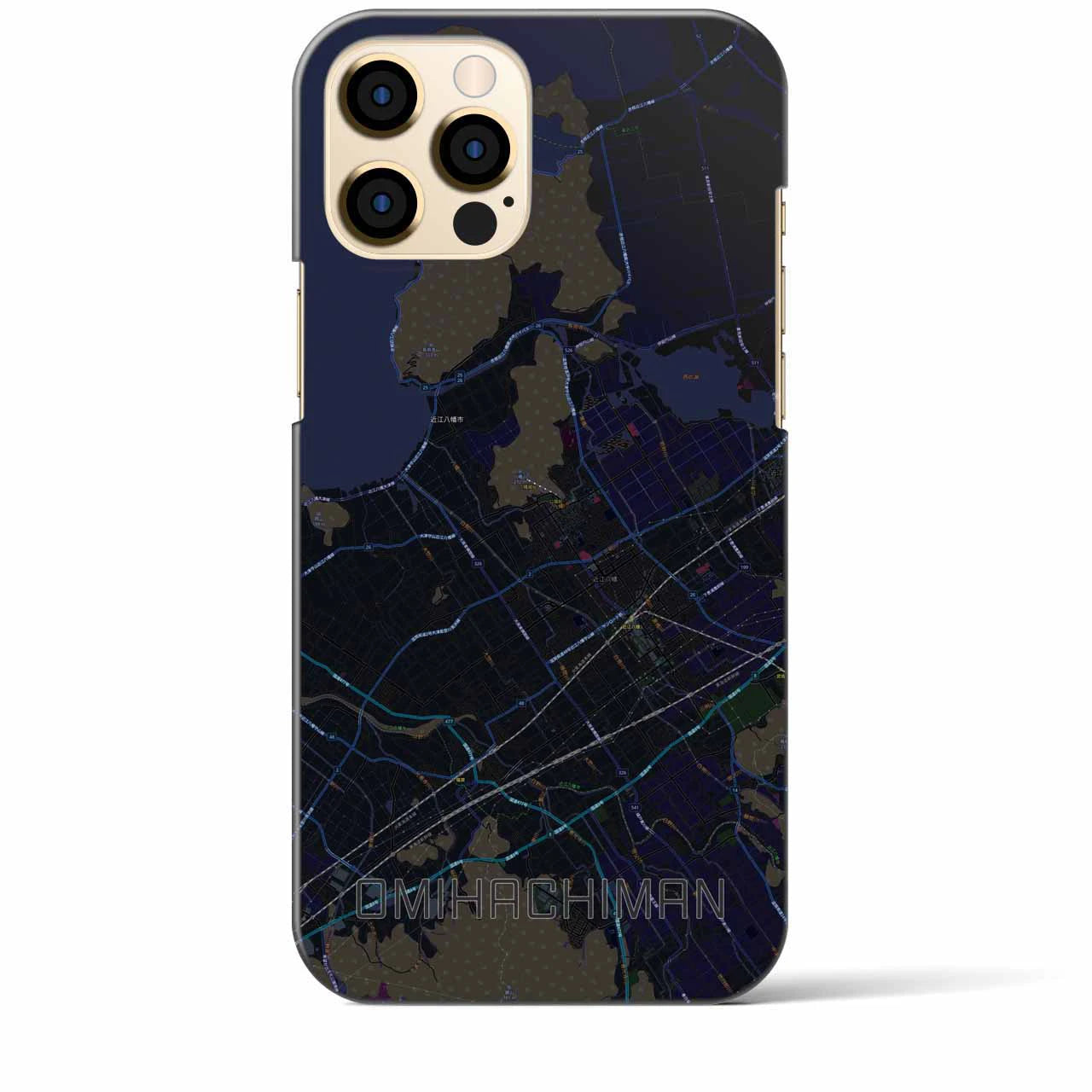 【近江八幡(滋賀県)】地図柄iPhoneケース(バックカバータイプ)