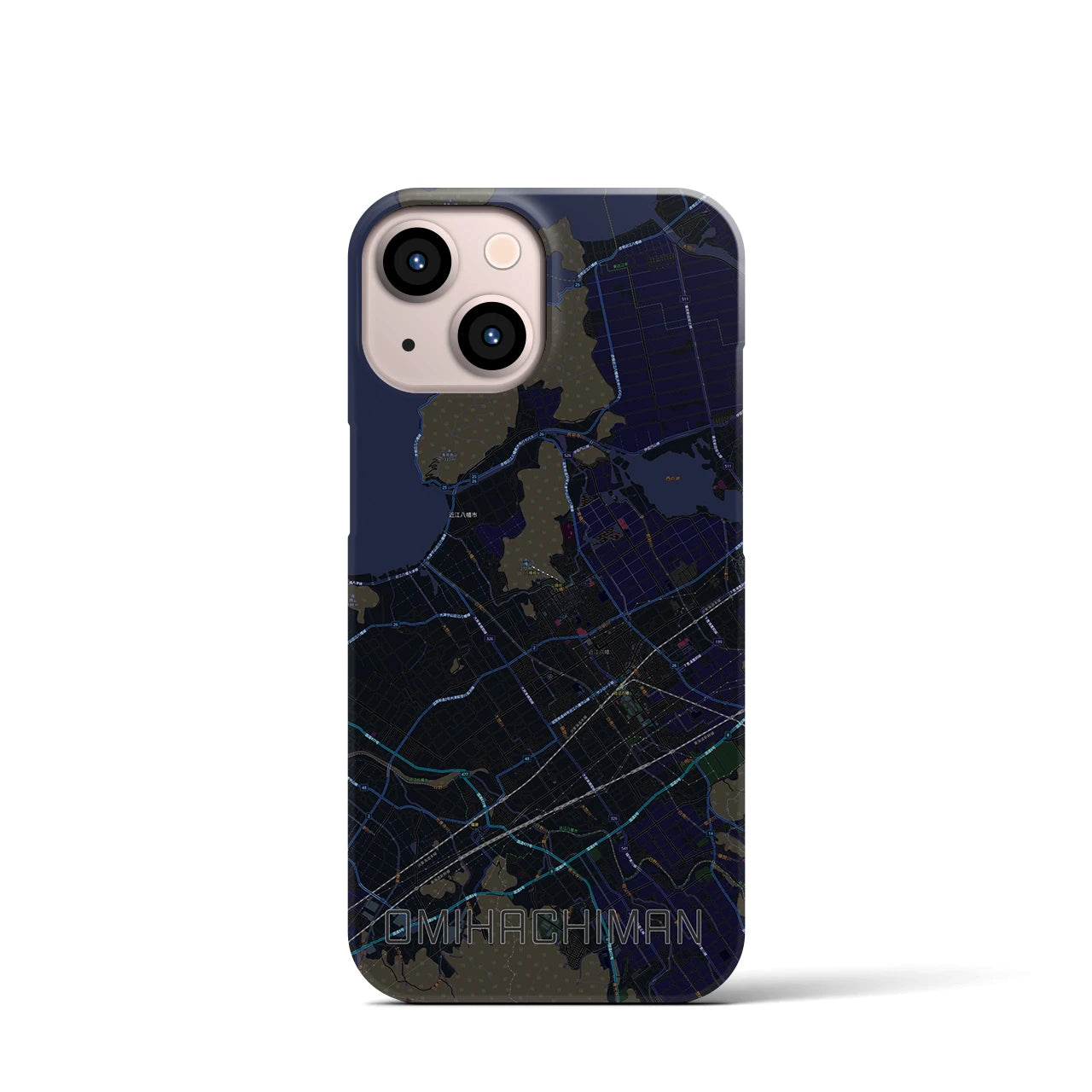 【近江八幡(滋賀県)】地図柄iPhoneケース(バックカバータイプ)