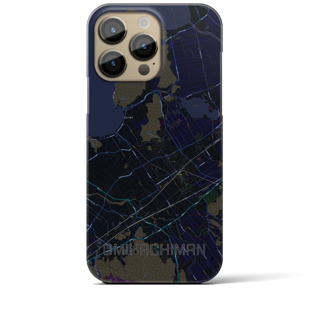 【近江八幡(滋賀県)】地図柄iPhoneケース(バックカバータイプ)