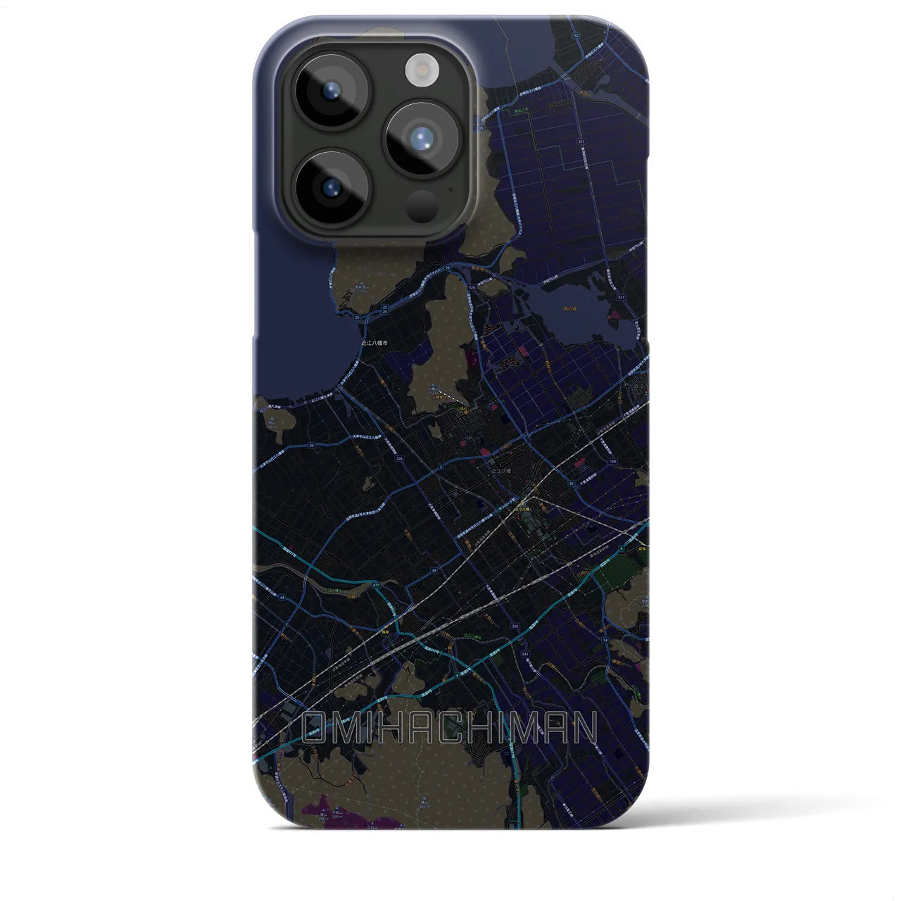 【近江八幡(滋賀県)】地図柄iPhoneケース(バックカバータイプ)