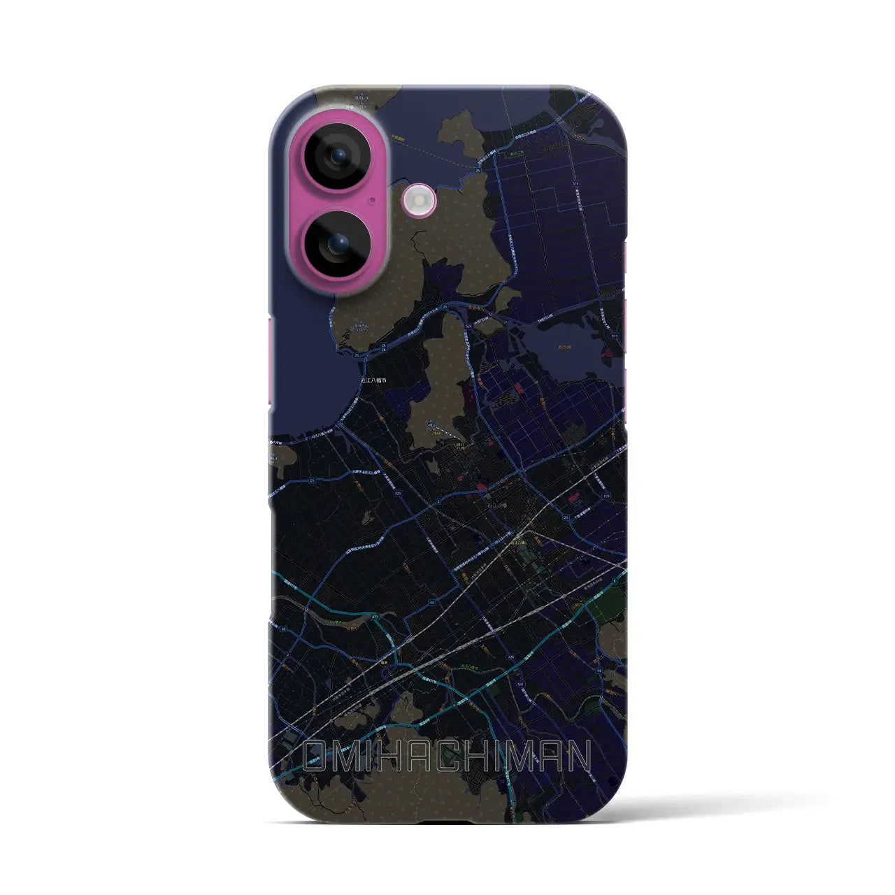 【近江八幡(滋賀県)】地図柄iPhoneケース(バックカバータイプ)