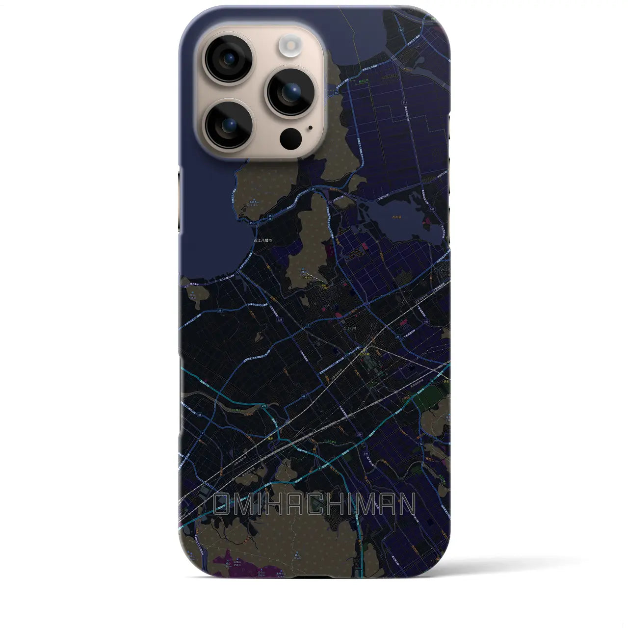 【近江八幡(滋賀県)】地図柄iPhoneケース(バックカバータイプ)