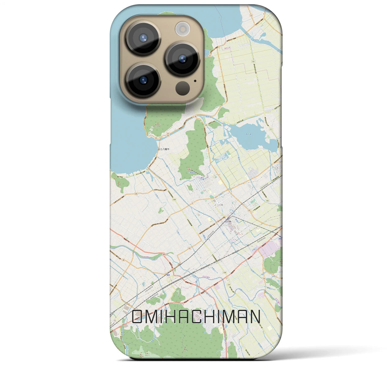 【近江八幡(滋賀県)】地図柄iPhoneケース(バックカバータイプ)