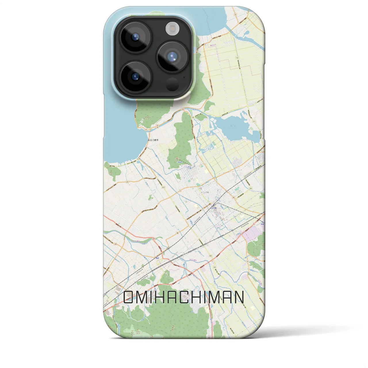 【近江八幡(滋賀県)】地図柄iPhoneケース(バックカバータイプ)