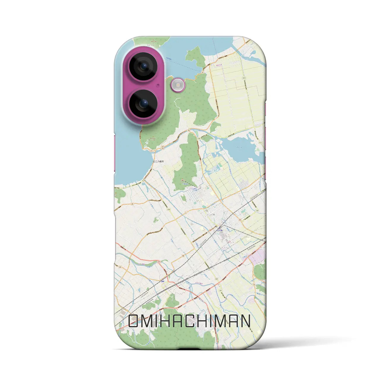 【近江八幡(滋賀県)】地図柄iPhoneケース(バックカバータイプ)