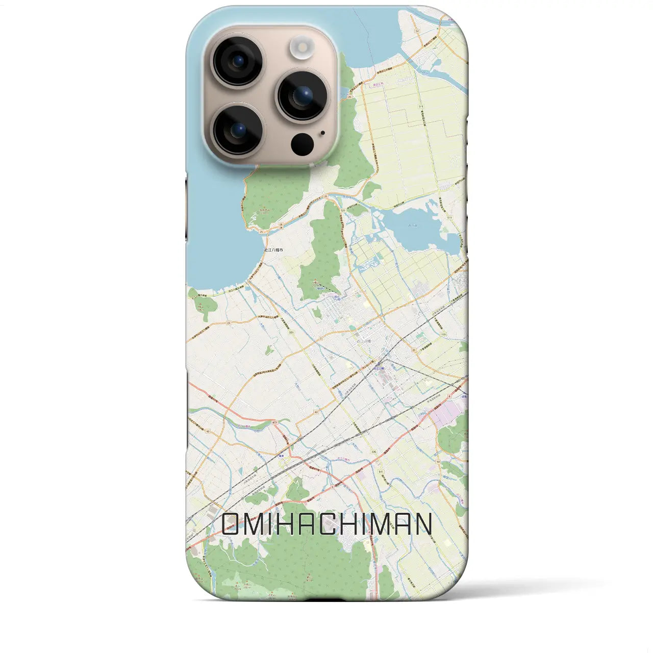 【近江八幡(滋賀県)】地図柄iPhoneケース(バックカバータイプ)