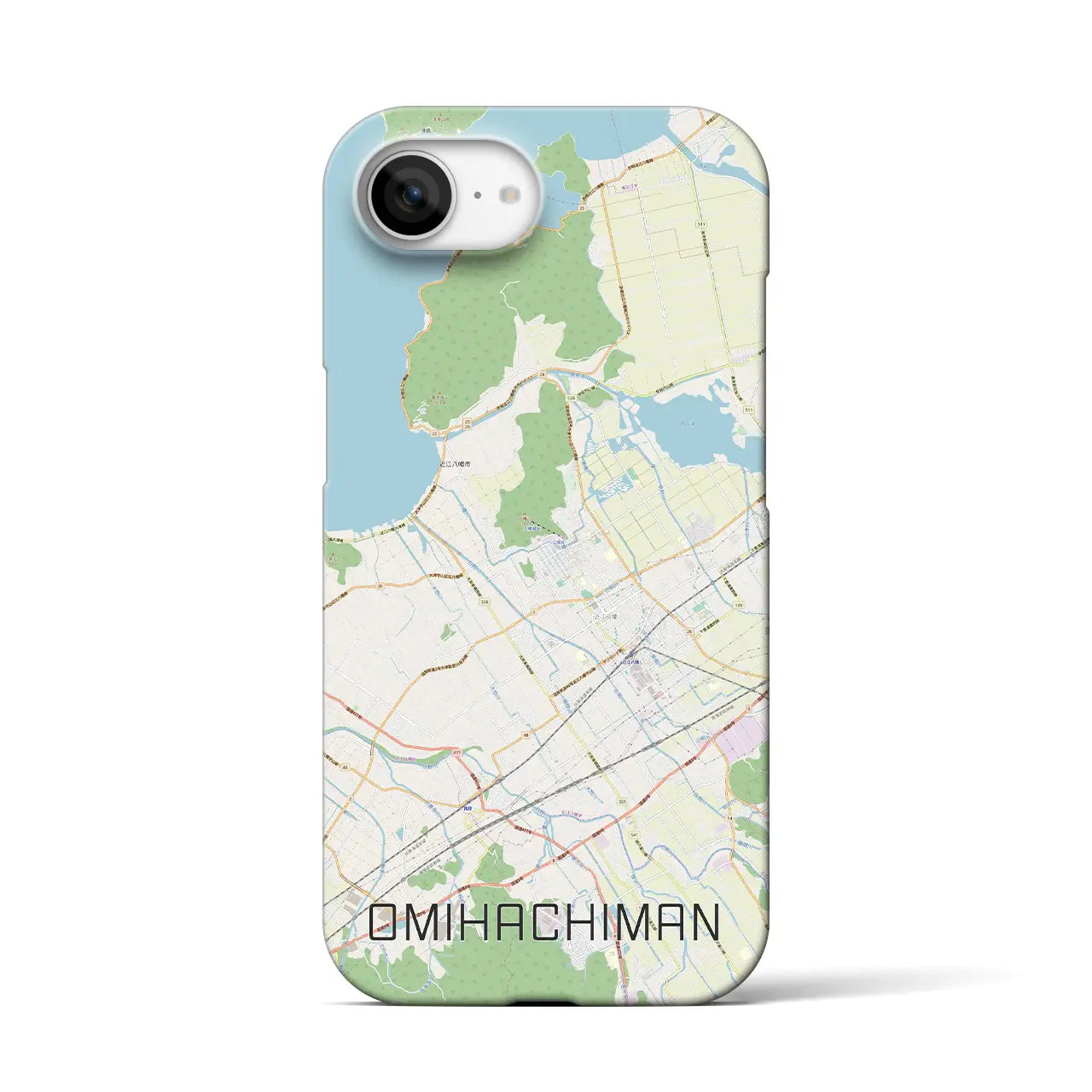 【近江八幡(滋賀県)】地図柄iPhoneケース(バックカバータイプ)