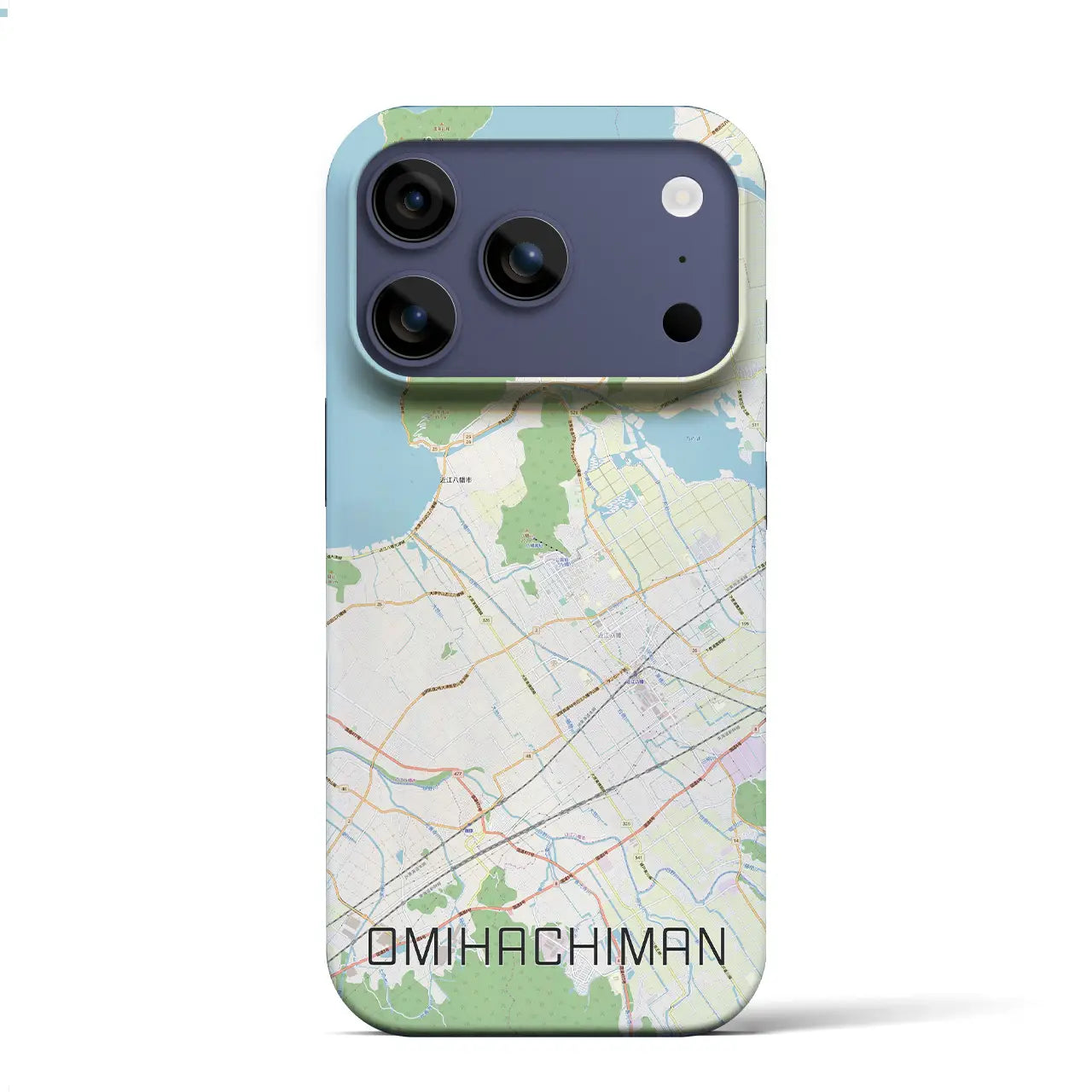 【近江八幡(滋賀県)】地図柄iPhoneケース(バックカバータイプ)