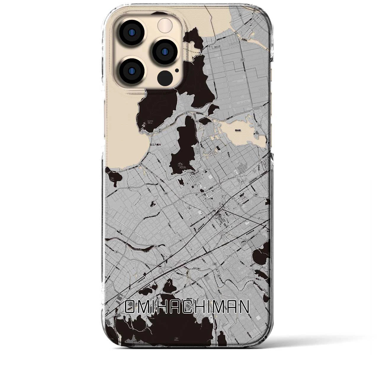 【近江八幡(滋賀県)】地図柄iPhoneケース(クリアタイプ)