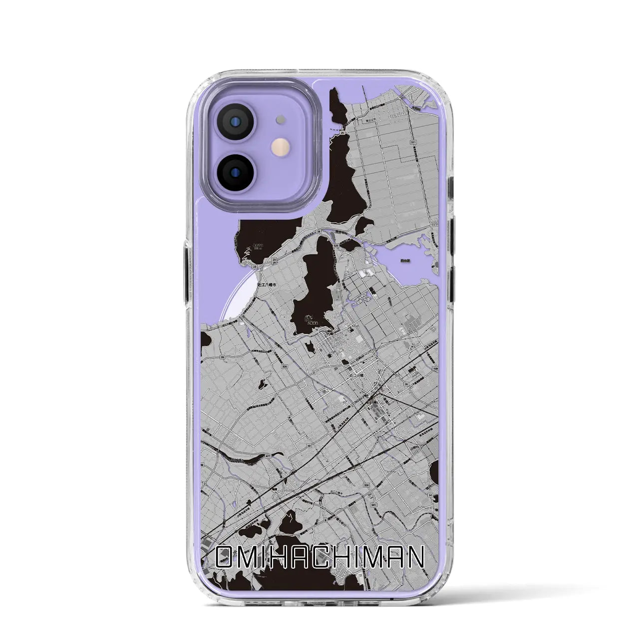 【近江八幡(滋賀県)】地図柄iPhoneケース(MagSafeタイプ)