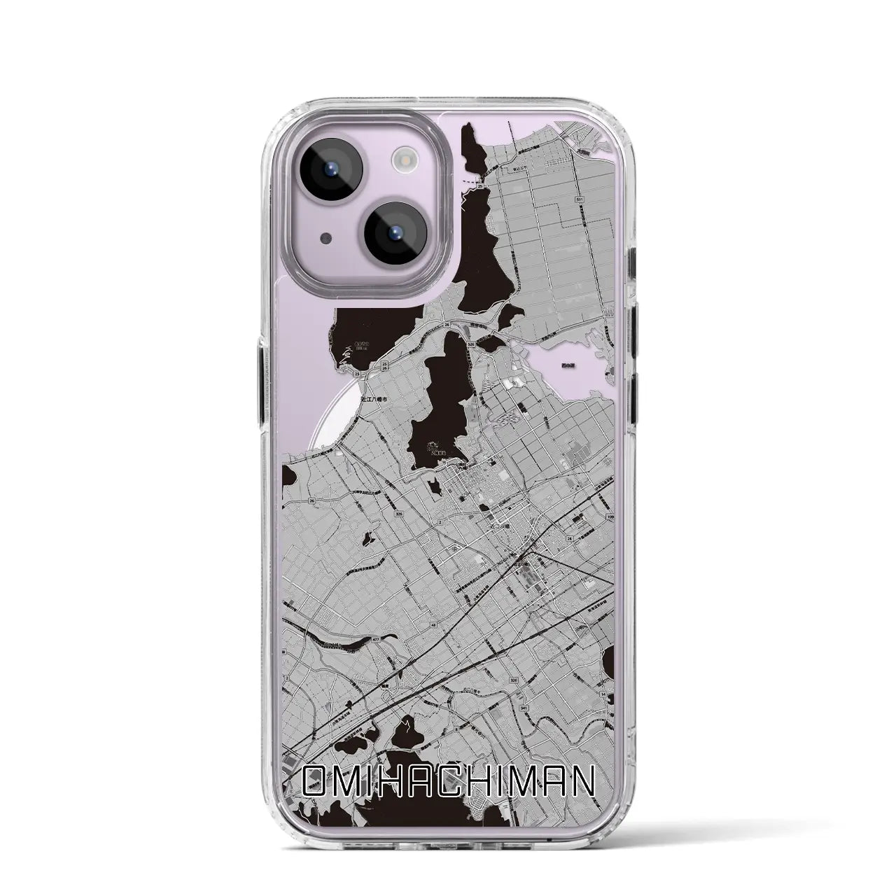 【近江八幡(滋賀県)】地図柄iPhoneケース(MagSafeタイプ)