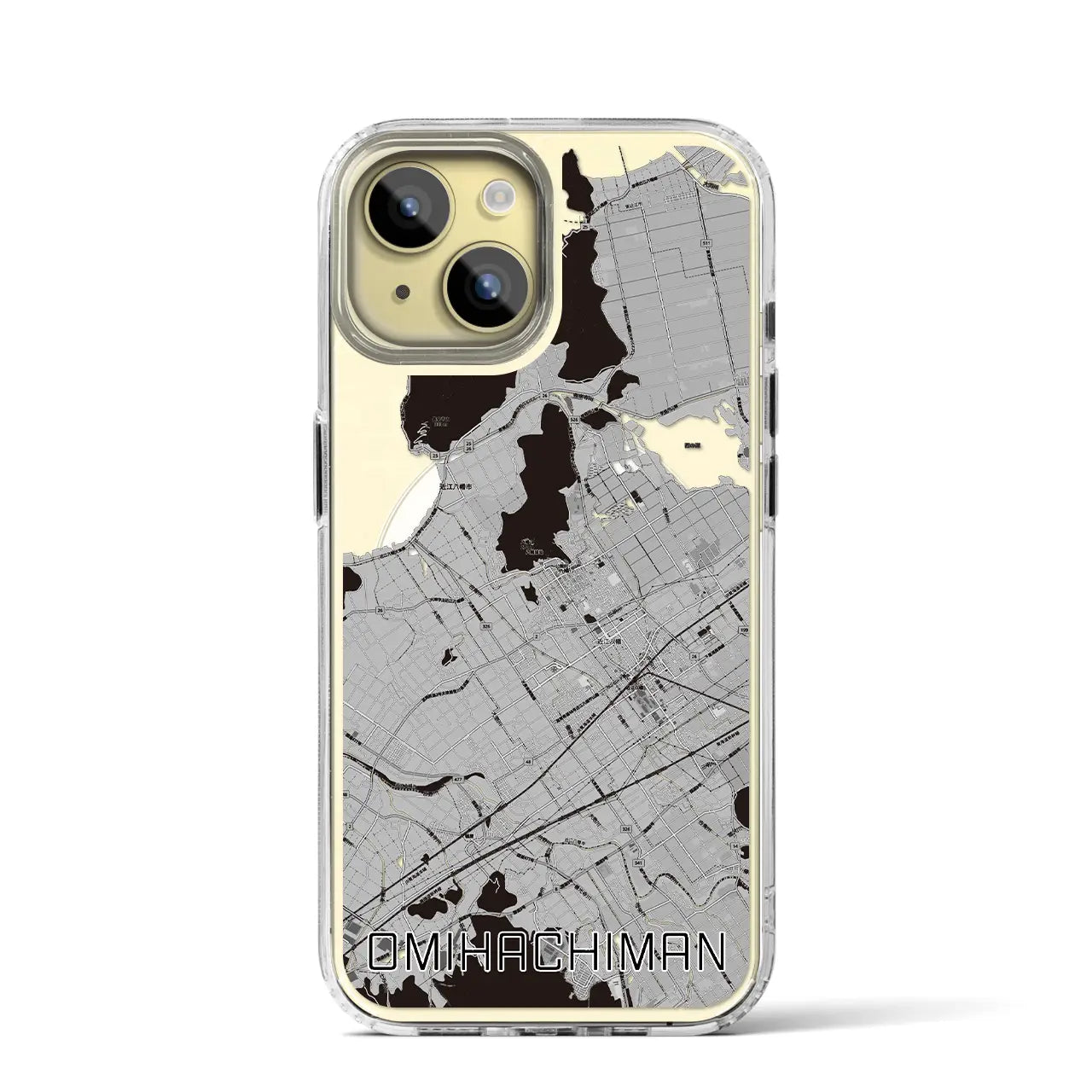 【近江八幡(滋賀県)】地図柄iPhoneケース(MagSafeタイプ)