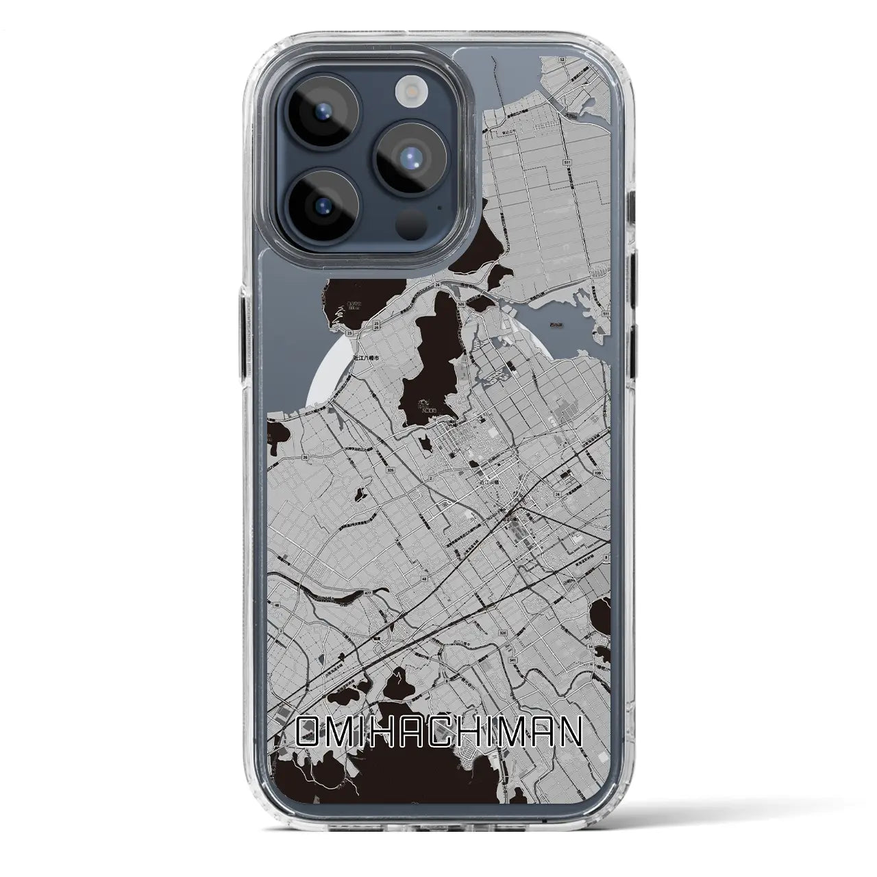 【近江八幡(滋賀県)】地図柄iPhoneケース(MagSafeタイプ)