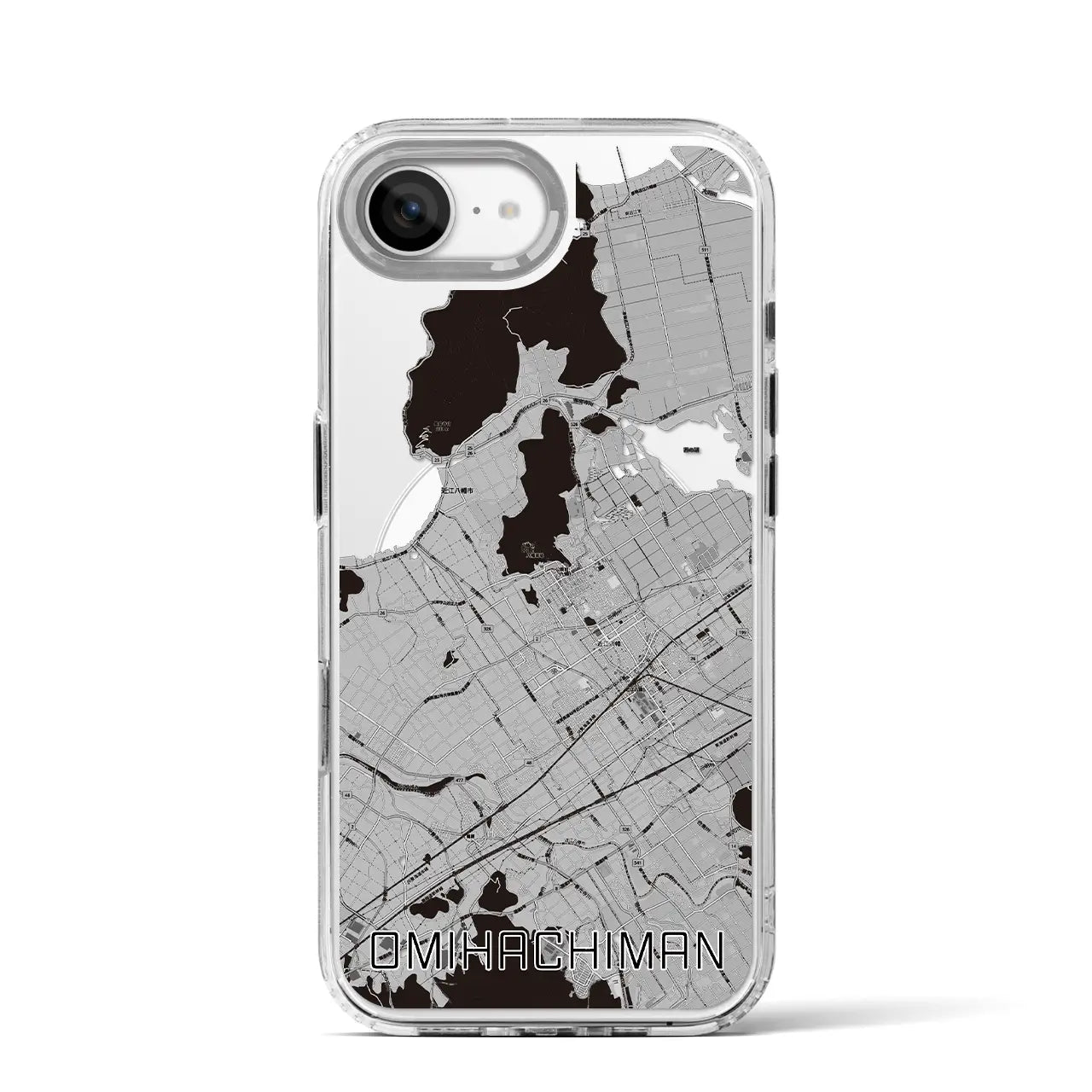 【近江八幡(滋賀県)】地図柄iPhoneケース(MagSafeタイプ)