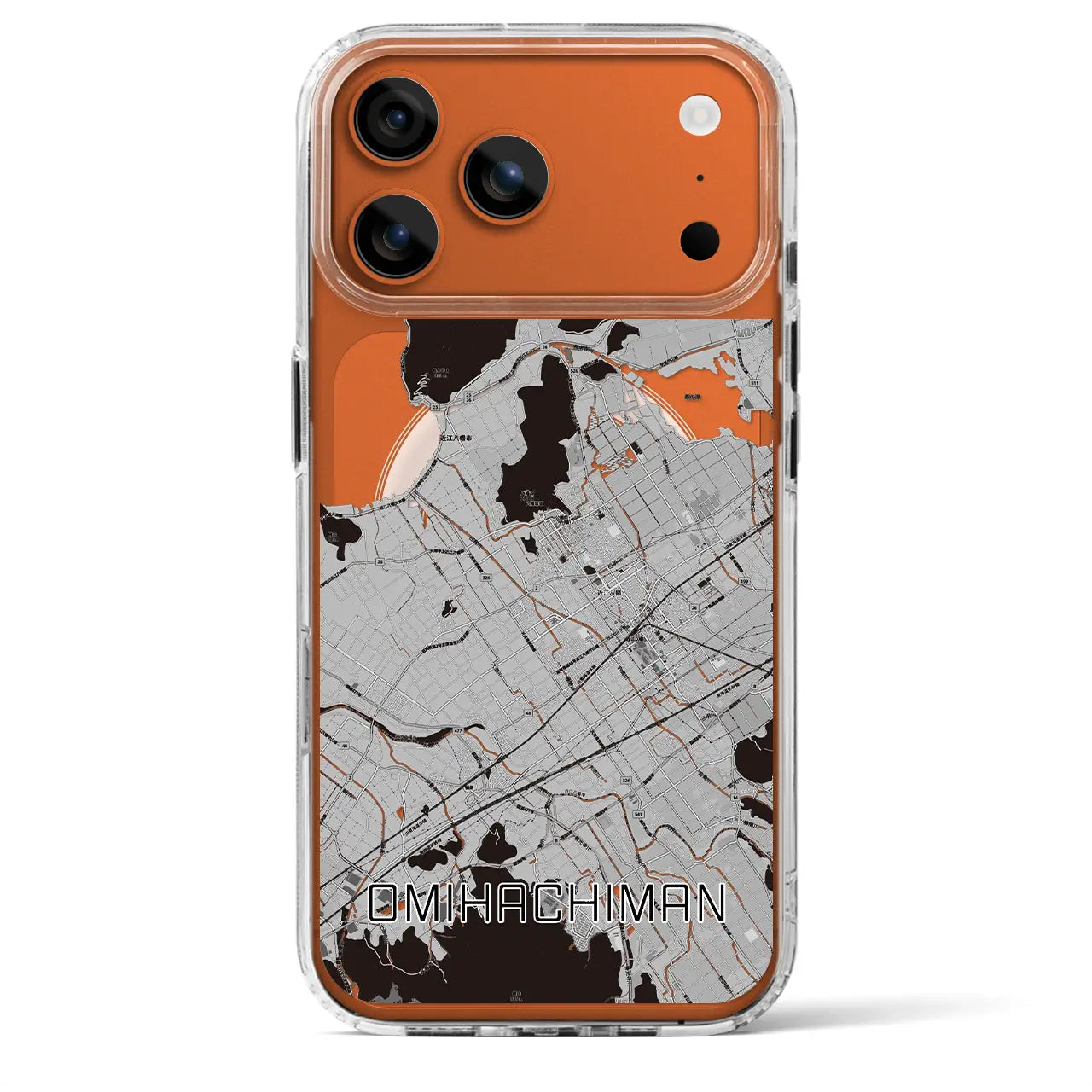 【近江八幡(滋賀県)】地図柄iPhoneケース(MagSafeタイプ)