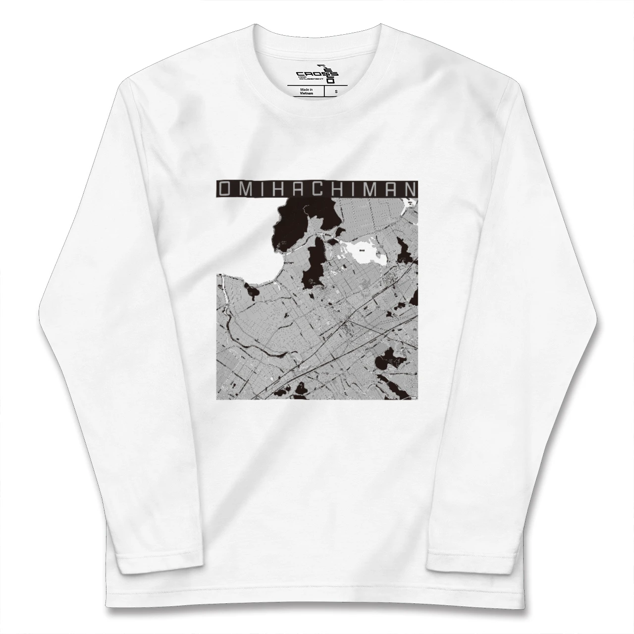 【近江八幡(滋賀県)】地図柄ロングスリーブTシャツ