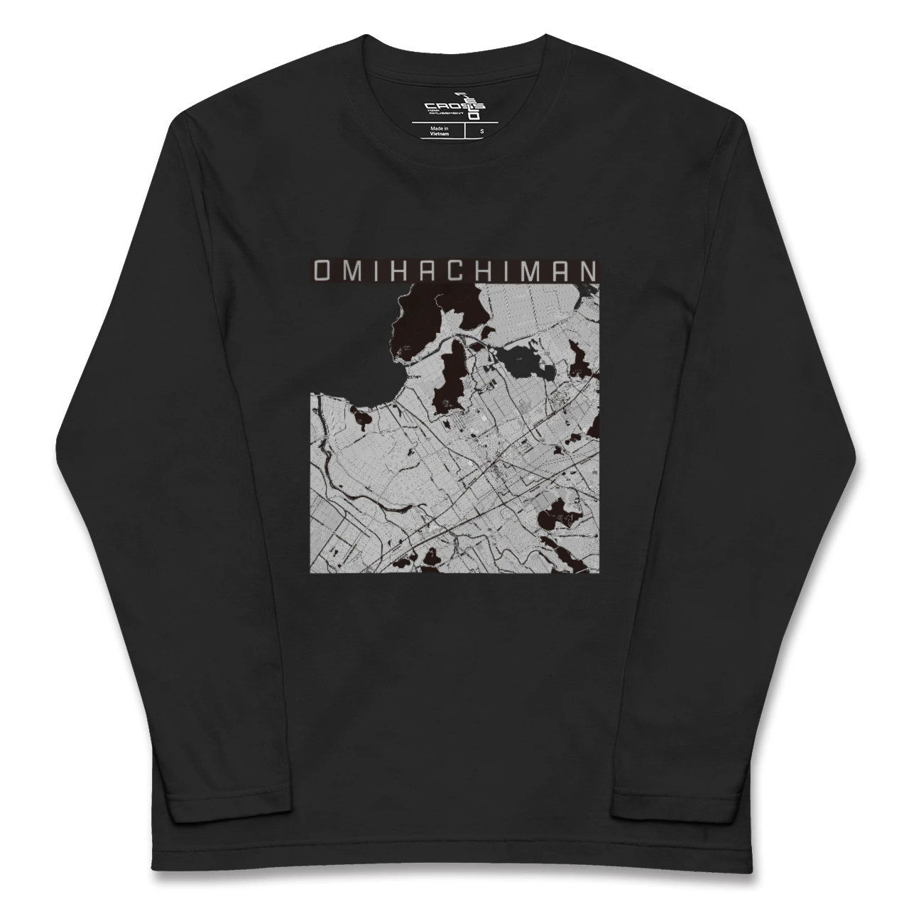 【近江八幡(滋賀県)】地図柄ロングスリーブTシャツ
