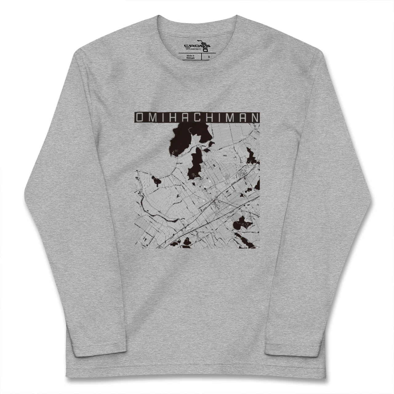 【近江八幡(滋賀県)】地図柄ロングスリーブTシャツ