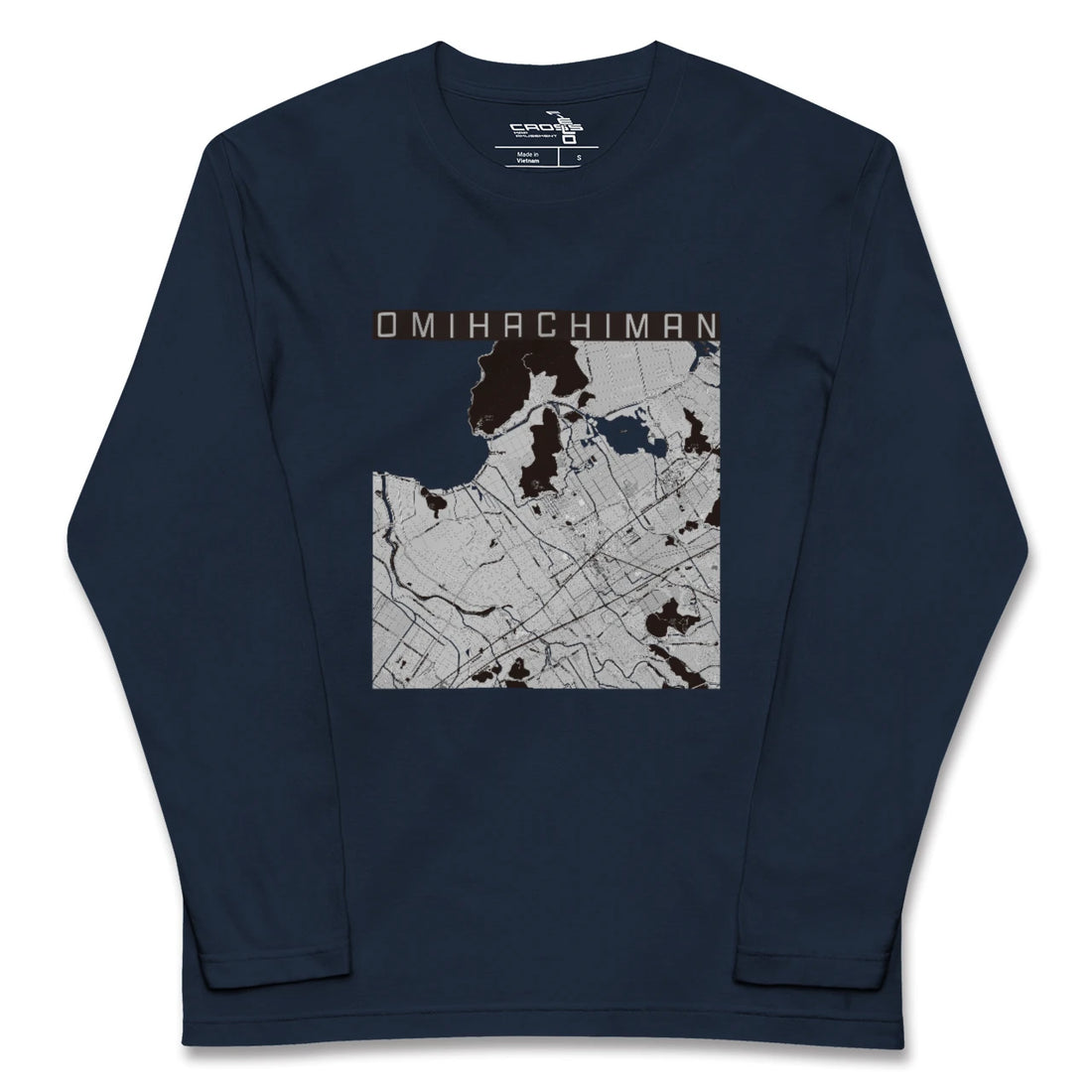 【近江八幡(滋賀県)】地図柄ロングスリーブTシャツ