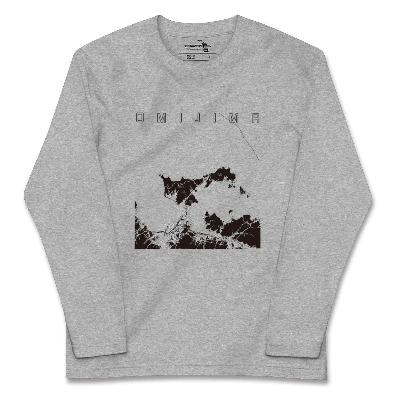 【青海島(山口県)】地図柄ロングスリーブTシャツ