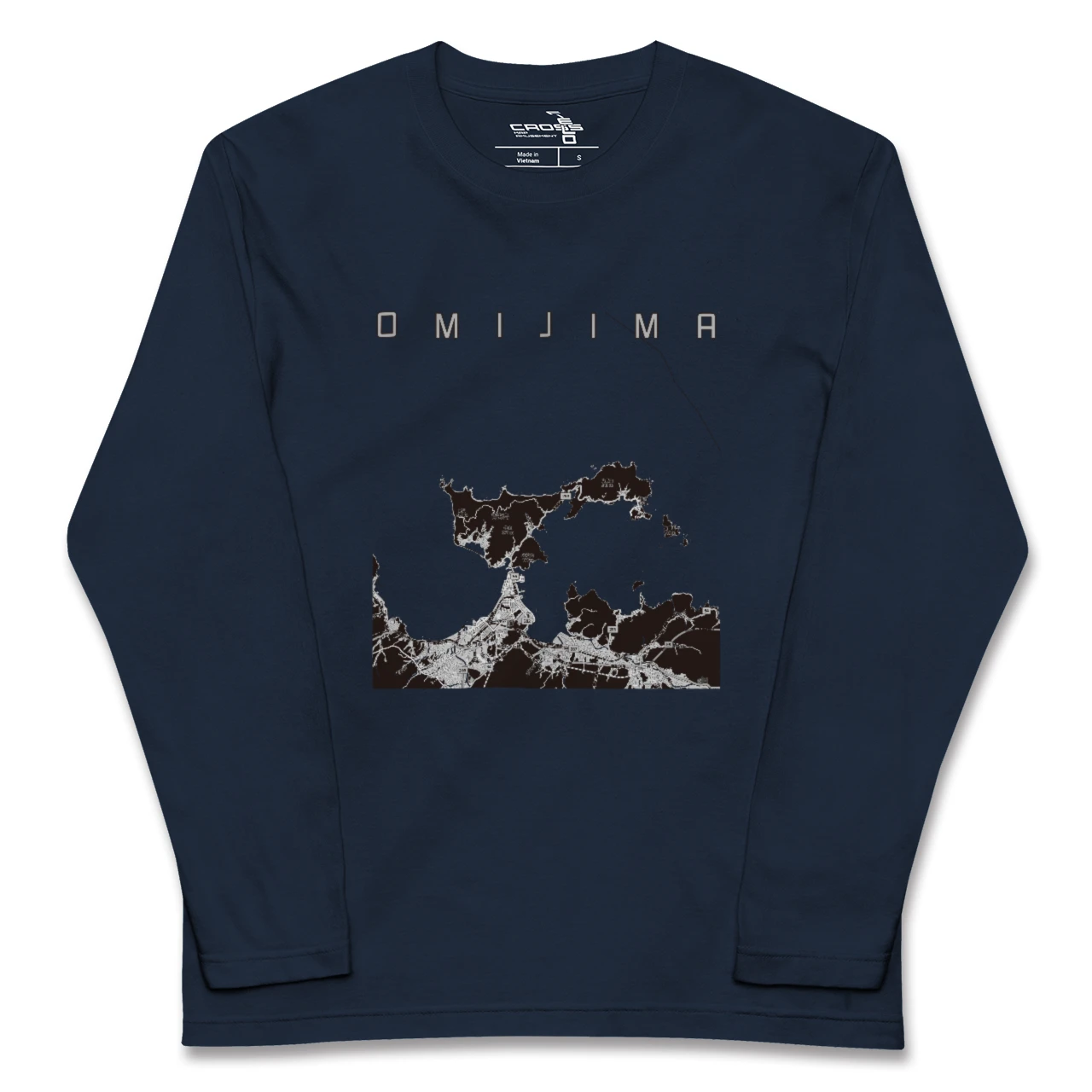 【青海島(山口県)】地図柄ロングスリーブTシャツ