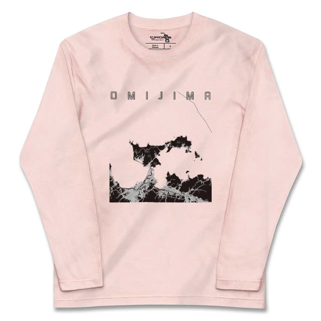 【青海島(山口県)】地図柄ロングスリーブTシャツ