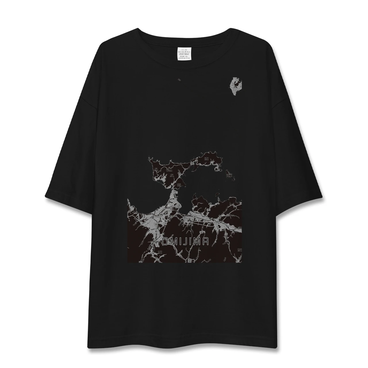 【青海島(山口県)】地図柄ビッグシルエットTシャツ