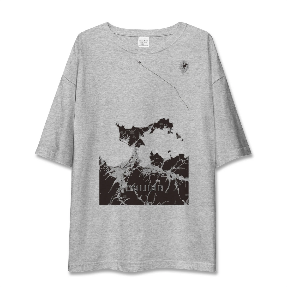 【青海島(山口県)】地図柄ビッグシルエットTシャツ