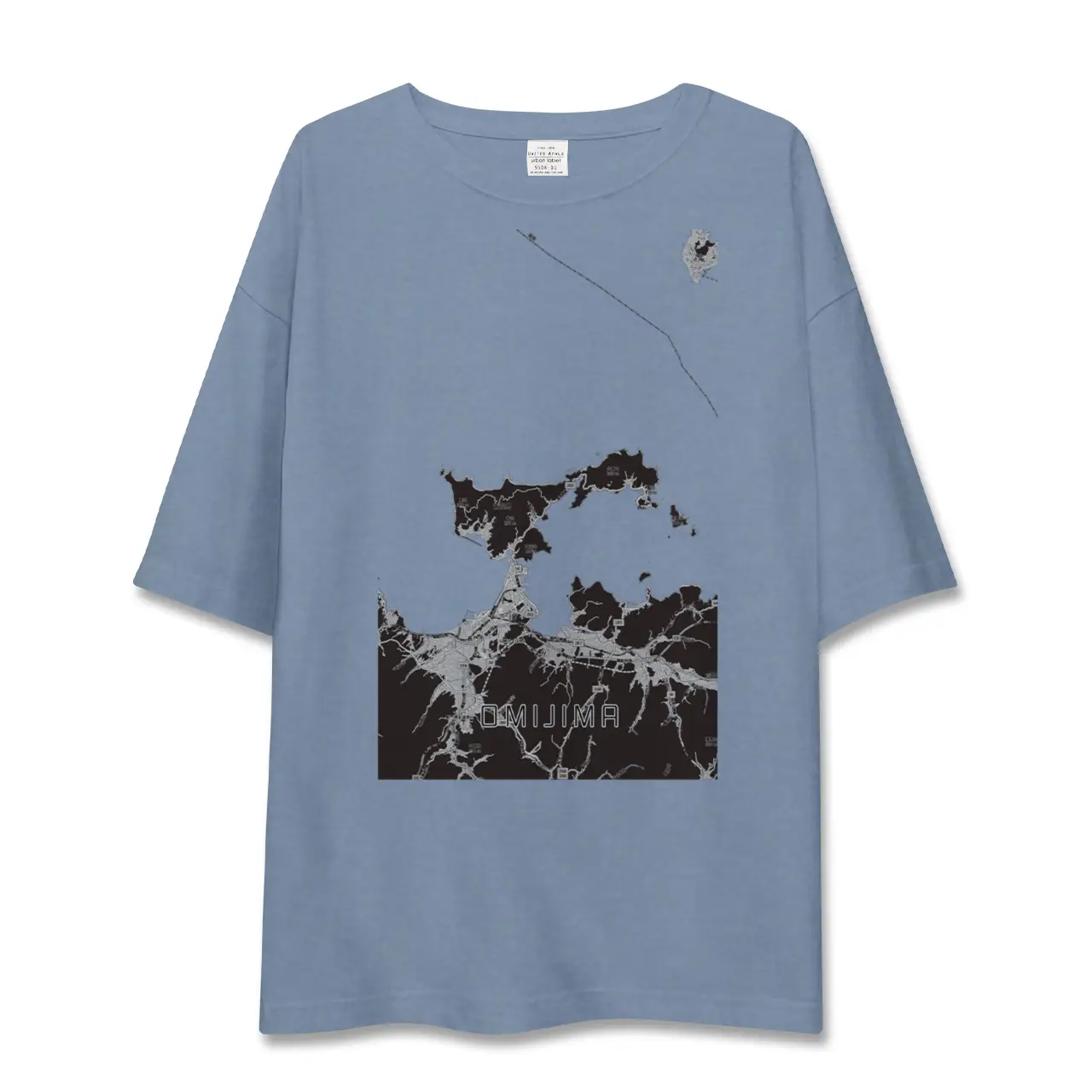 【青海島(山口県)】地図柄ビッグシルエットTシャツ