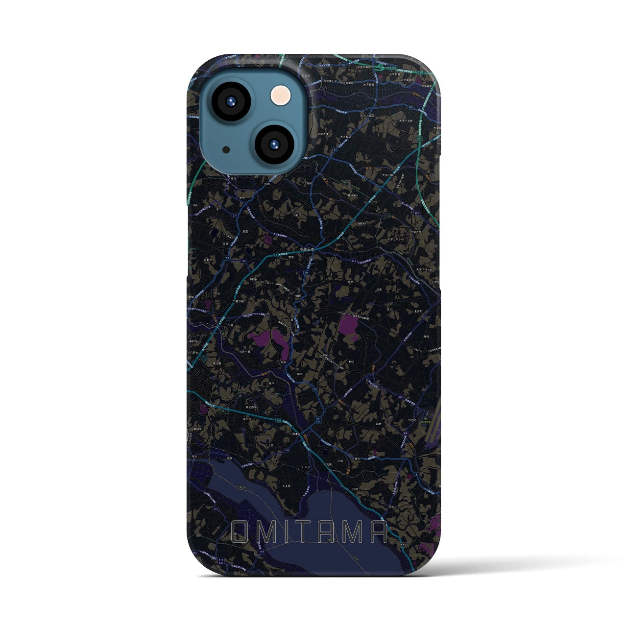 【小美玉(茨城県)】地図柄iPhoneケース(バックカバータイプ)