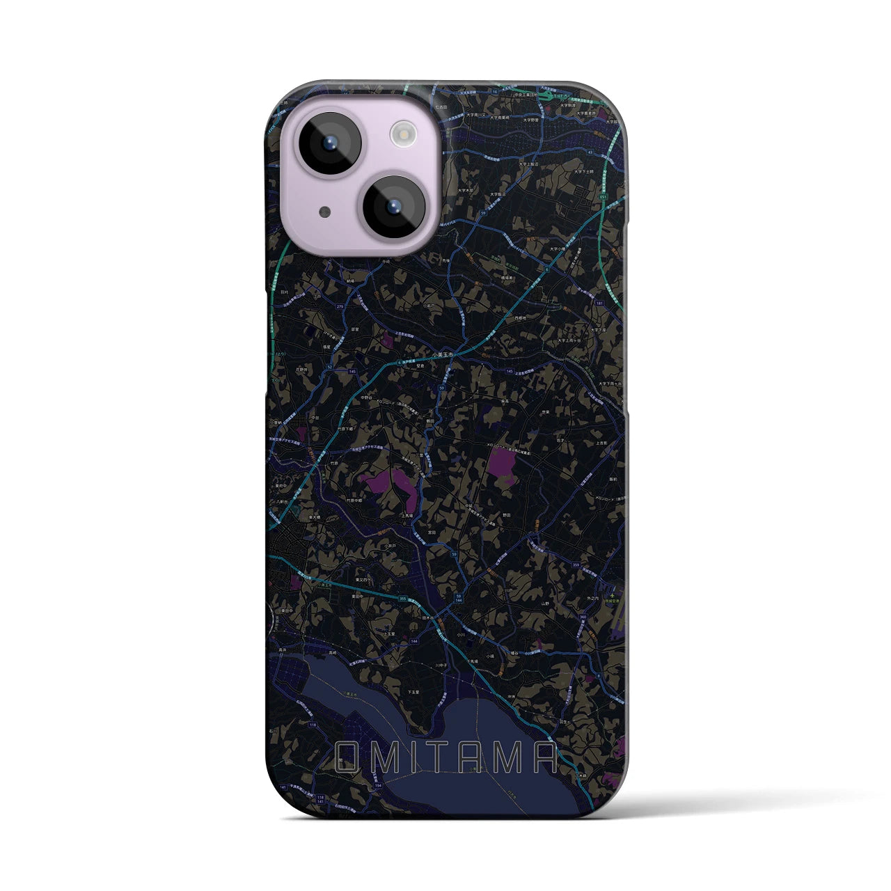 【小美玉(茨城県)】地図柄iPhoneケース(バックカバータイプ)