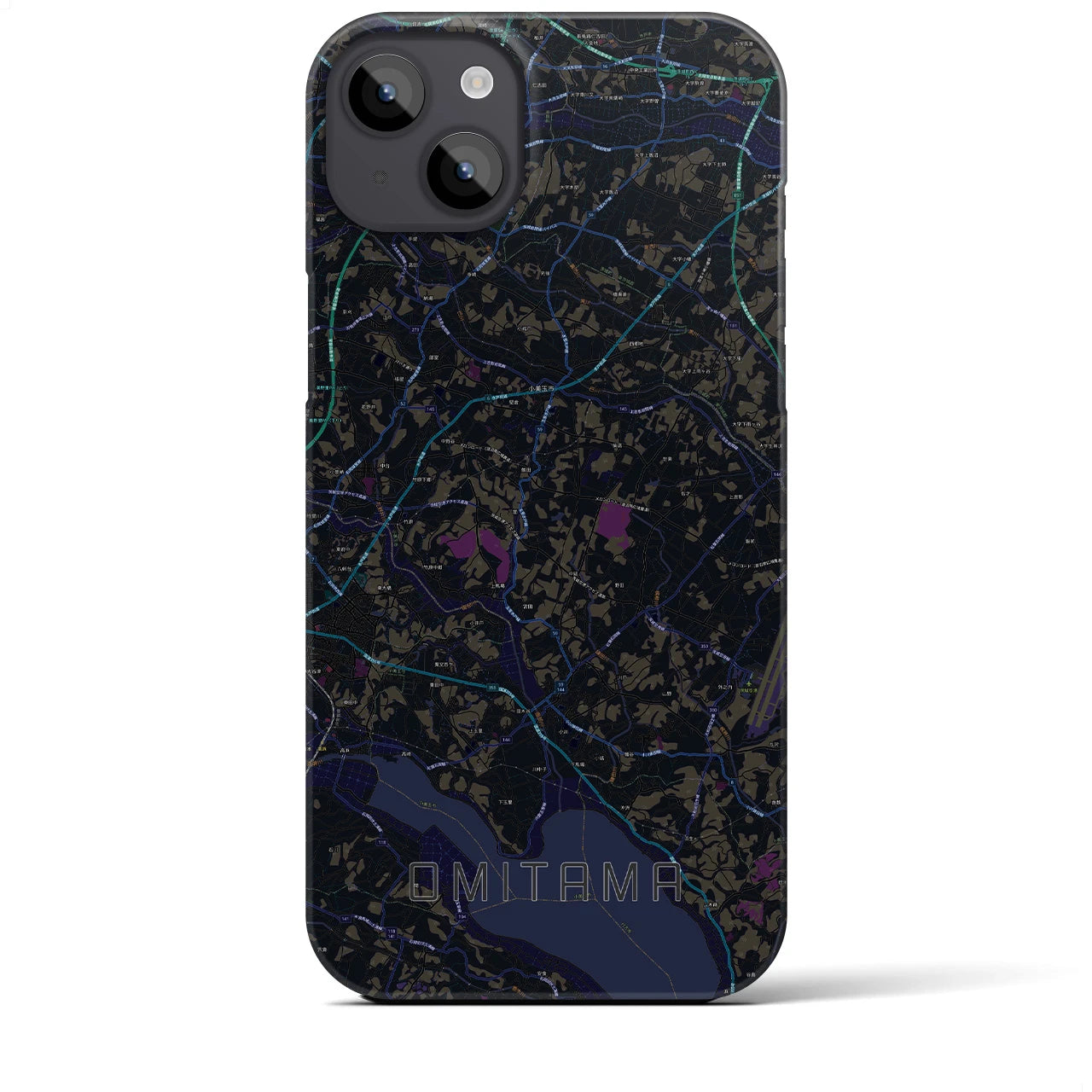 【小美玉(茨城県)】地図柄iPhoneケース(バックカバータイプ)
