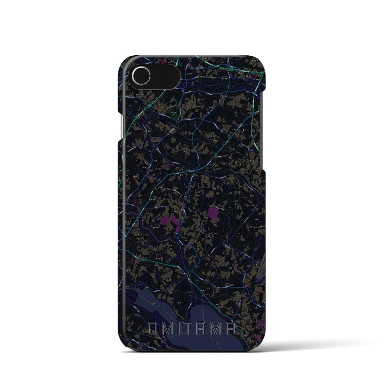 【小美玉(茨城県)】地図柄iPhoneケース(バックカバータイプ)